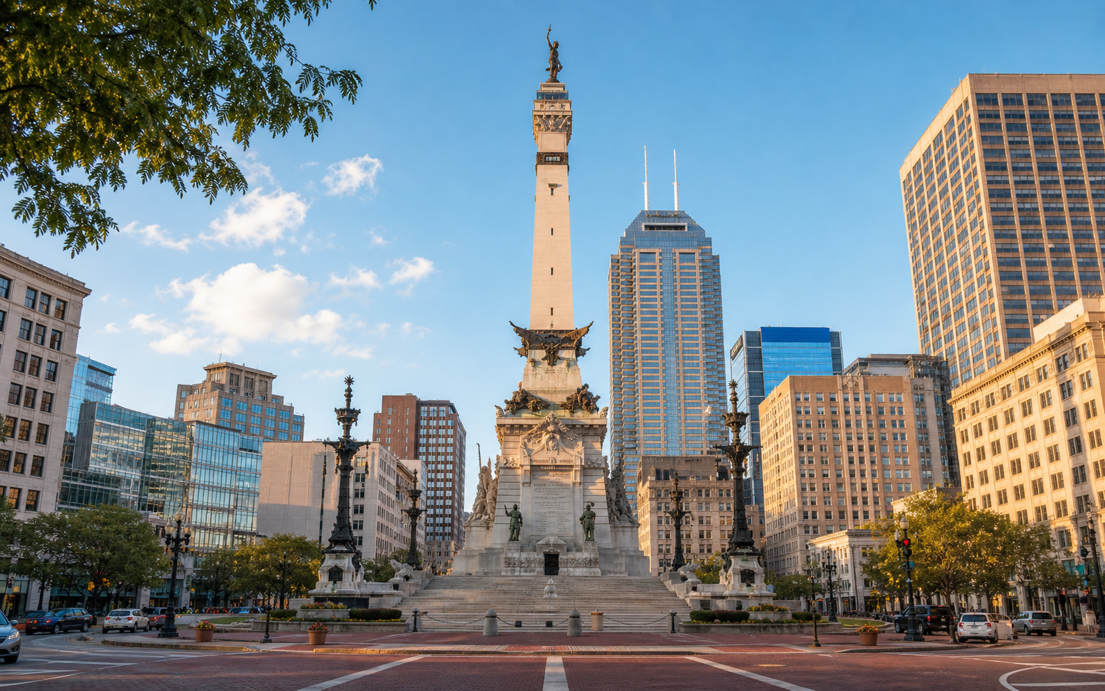 Indianapolis Monument Circle and Soldiers and Sailors Monument